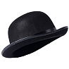Черная Шляпа Котелок черная фетр/G 1501-6716