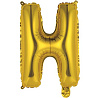 Буквы Шар Мини буква "Н", 36см Gold 1206-0816