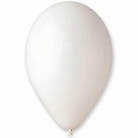 Белая Шарик 14", 36см, цвет 01 Пастель White 1102-0458