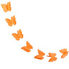  Гирлянда на нитке Бабочки оранжевая 2,2м 2001-6579
