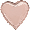 Розовое Золото Шар сердце 76см Металлик Rose Gold 1204-1021