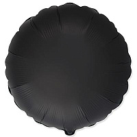 Черная Шар круг 45см Сатин Black 1204-1525