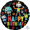  Шар 18", 45см, Happy Birthday Роботы 1202-3388