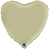 Зеленая Шар 45см Сердце Оливковый Сатин 1204-1214