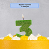 Свеча цифра "3" Глиттер, 8 см
