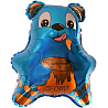 Веселые Мишки Шар фигура Медвежонок синий 1207-0373