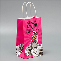Девичник Glamour party Пакет крафт Цыпочка 21х12х9см 2009-2998