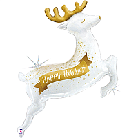 Новый год Шар фигура HAPPY HOLIDAYS Олень 1207-5436