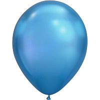 Синяя Шарик Qualatex 28см Хром Blue 1102-1444