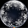  Шар Bubble Deco 61см 24" Снежинки 1202-2536