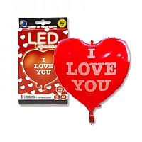 Горячие сердца! LED Шар с подсветкой I Love You 62см 1203-0644