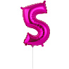 Цифры и числа Шар цифра "5", 40см Fuchsia под воздух 1206-1140
