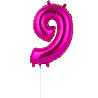 Цифры и числа Шар цифра "9", 40см Fuchsia под воздух 1206-1157