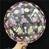  Шар BUBBLE 18" Кристалл Dots Gold Pink 1202-3364