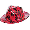  Шляпа пласт Рокеры красная с черепами/A 1501-2495