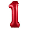 Цифры и числа Шар цифра "1", 101см Металлик Red 1207-5012