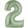 Цифры и числа Г ЦИФРА 2  40" Сатин Olive Green 1207-5140
