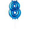 Цифры и числа Шар цифра "8", 40см Blue под воздух 1206-1134