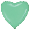 Кремовая Шар Сердце 45см Пастель Mint 1204-1333