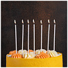 Свечи для торта Белые блеск 13,5см 24шт
