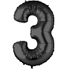 Цифры и числа Шар цифра "3", 101см Black 1207-2914