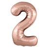 Цифры и числа Р ЦИФРА 2  40" Металлик Rose Gold 1207-4893