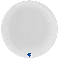 Белая Шар 3D Сфера 38см Сатин White 1209-0284