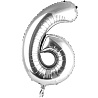 Цифры и числа Шар цифра "6", 101см Silver 1207-2961