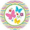  Тарелка Бабочки весенние 23см 18шт 1502-2543