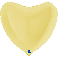 Элегантная Вечеринка Шар СЕРДЦЕ 91см Пастель Matte Yellow 1204-0895