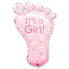Я родился Шар фигура Стопа девочки розовая 1207-0148