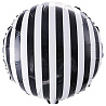 Черная Шарик 45см Полосы черные 1202-2527