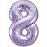 Цифры и числа Шар цифра "8", 101см Пастель Lavender 1207-3725
