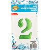 Шар цифра "2", 66см Green