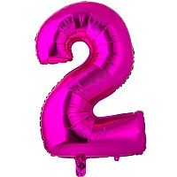 Цифры и числа Шар цифра "2", 66см Fuchsia 1207-3689