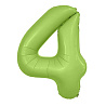 Цифры и числа Шар цифра "4", 101см Сатин Pistachio 1207-5045