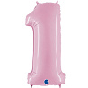Шар цифра "1", 101см Пастель Pink