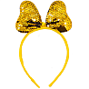 Золотая Ободок Бантик с пайетками золотой/G 1501-5203