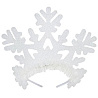 Снежинка Ободок Снежинка с мишурой белая блеск 1501-6165