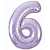Цифры и числа Шар цифра "6", 101см Пастель Lavender 1207-3723