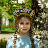 Цветы Любимым Кокошник-Ободок Ромашки 1501-6821