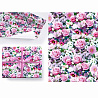  Бумага Цветы лиловые розы 100х70см 5шт 1509-0847