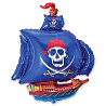 Пираты Шар фигура Корабль пиратский синий 1207-1041
