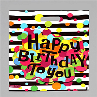 Happy Birthday Пакет п/э Happy Birthday круги 38х47см 2009-3541