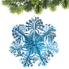 Новый год Украшение Снежинка голубая 30см 2008-7144