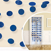 Синяя Гирлянда Круги Royal Blue блеск 2,1м 6шт 1505-1181