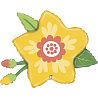 Цветы Любимым Шар фигура Цветок желтый с бутонами 1207-4339