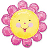  Шар фигура Цветок розовый 1207-0065