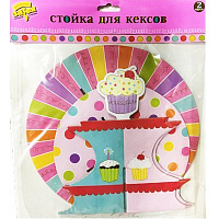 Сладкий Праздник Стойка для кексов 2 яруса Сладкий Праздн 1502-2095