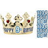 Happy Birthday Корона пласт HB с наклейками/А 1501-2634
